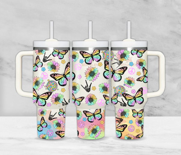 Colorful Butterfly Tumbler