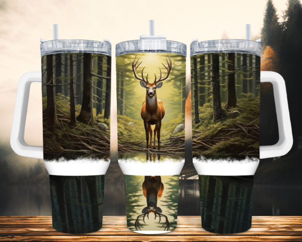 Deer With Tree Tumbler