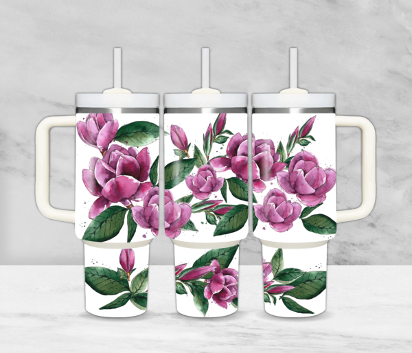 Purple Flower Tumbler