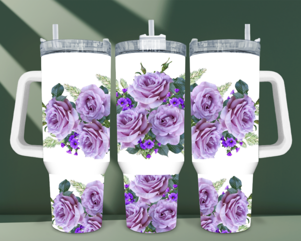 Purple Rose Tumbler