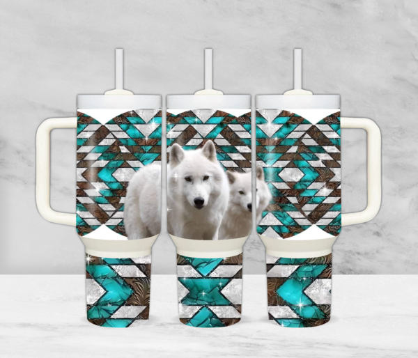 White Dog Tumbler