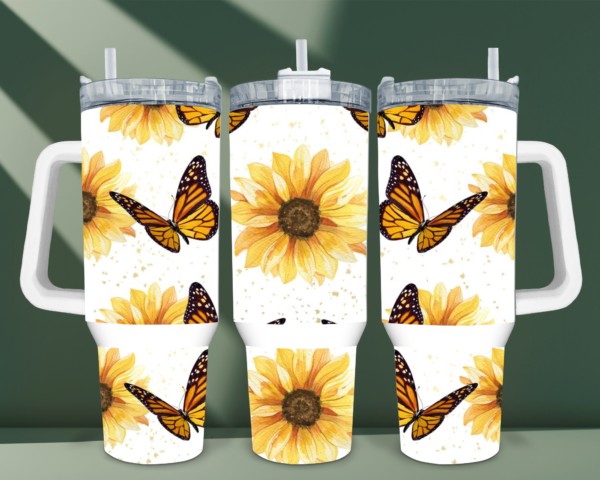 Sunflower Butterfly Tumbler